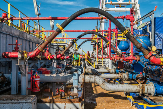 Gas drilling site