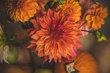 Dahlias bouquet