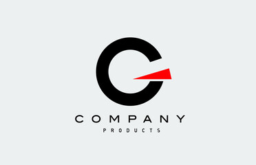 O red alphabet letter logo icon with black colour. Creative design for business and company