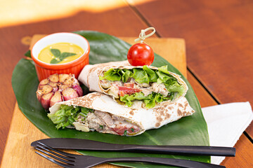 grilled chicken with vegetables