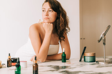 Woman upset with online beauty tutorial