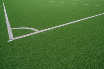 Artificial turf football stadium, penalty area