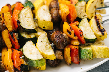 Grilled veggie skewers