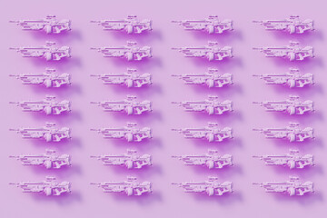 Pink assault rifles