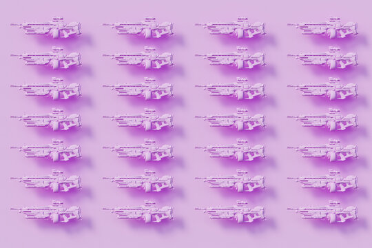 Pink assault rifles