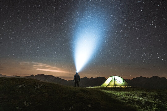 camping at night