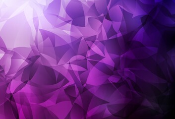 Dark Pink vector abstract polygonal template.