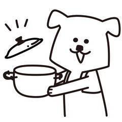 色加工ok いぬ素材No.52 お鍋