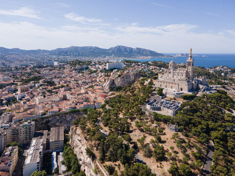 Marseille, France aerial view