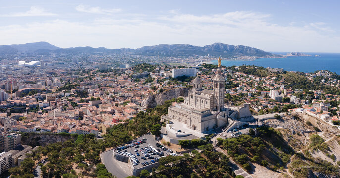 panorama of Marseille, France aerial view
