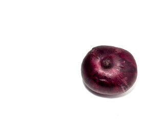 Purple onion on a white background.