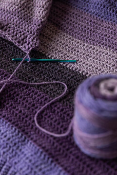 Crochet Hook and Yarn 