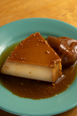 Home made flan. Caramelized vanilla pudding
