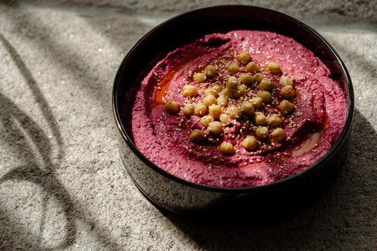 pink hummus