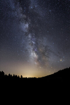 Milky Way above the mountains