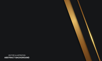 Modern abstract background black dop with golden luxury