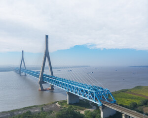 Fototapeta premium Anqing Yangtze River Railway Bridge