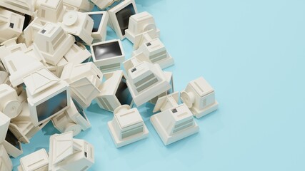 Disgarded computer monitors