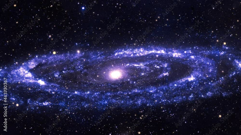Wall mural nterstellar space travel universe to the m31 spiral galaxy. messier 31 is the largest galaxy in the 