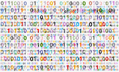 Ink and Paper Binary Code Illustration