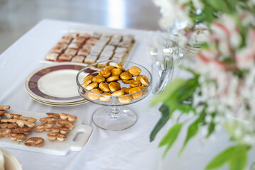 Biscuits on party table