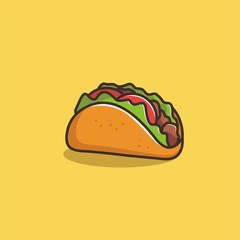 Illustration vector graphic of tacos. Perfect for menu books, posters, banners, etc.
