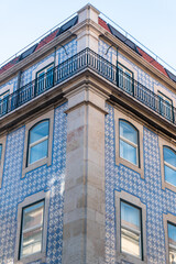 facade of an building with windows