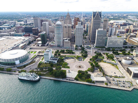 aerial view of plaza