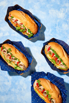 Famous Vietnamese food is banh mi thit, popular street food