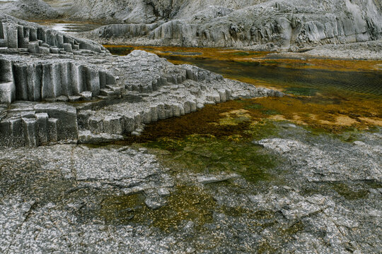 Basalt Columns On The Seashore
