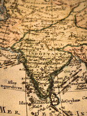 アンティークの世界地図　インド
