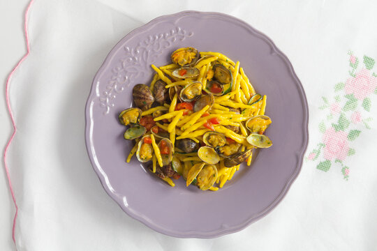 Hand made Troffie pasta and gulf clams 