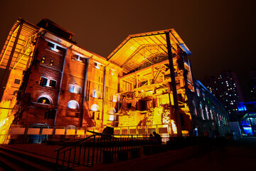 Obraz premium Give up manufacturing machinery and equipment of the factory at