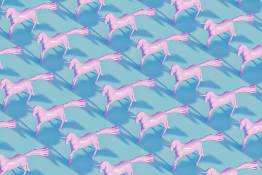 Fototapeta Unicorns in pink