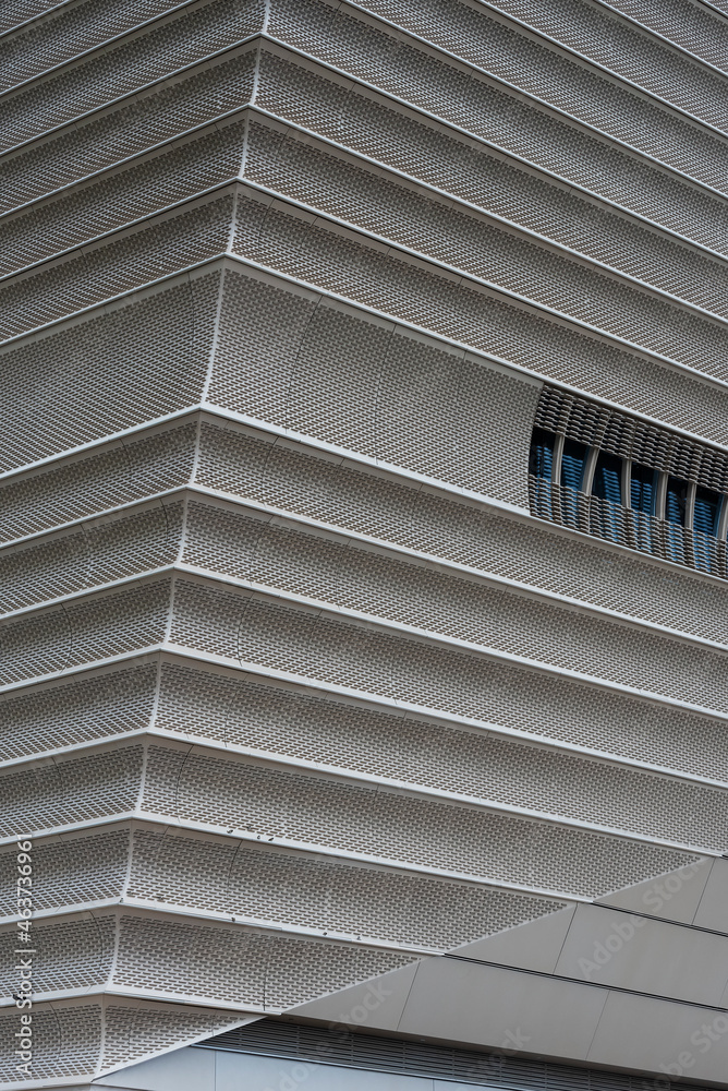 Aufkleber Exterior of modern architecture. Building abstract background  pattern