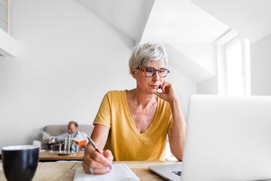 Senior Man and Senior Woman at Home