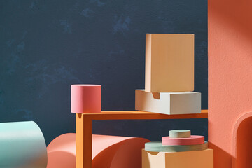 Podium stage for products