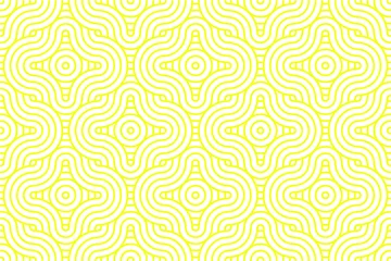 Behang Geel abstract naadloos patroon met lijnen