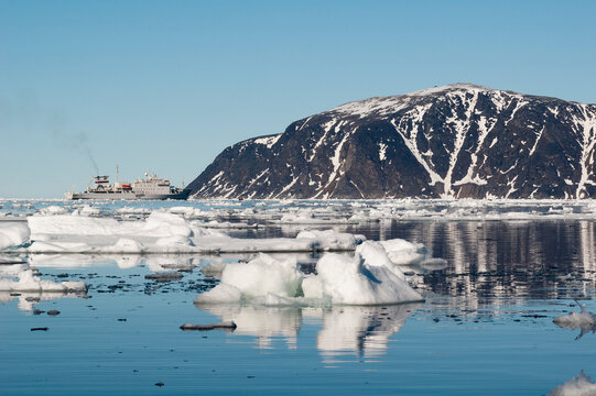 Icebreaker, Svalbard, Norway.
