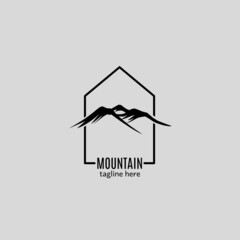 Illustration vecktor logo mountain