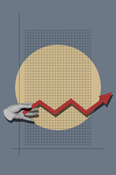 Hand Holding Red Graph