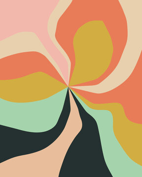 Cheerful Abstract Flowery Illustration