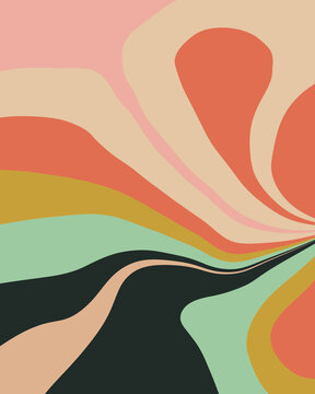 Wavy Nature Inspired Abstract Graphic Design