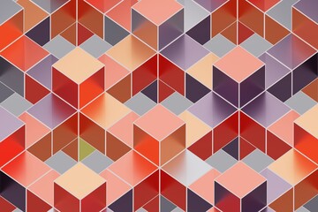 Pattern of rotating cubes