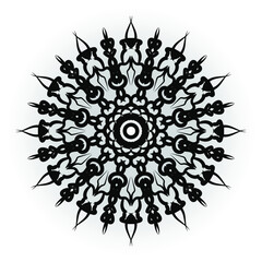 Vector round abstract circle. Mandala style. EPS 10