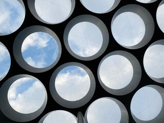 roof with circular shapes