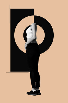 Standing headless woman