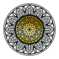 Vector round abstract circle. Mandala style. EPS 10