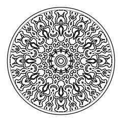 Vector round abstract circle. Mandala style. EPS 10