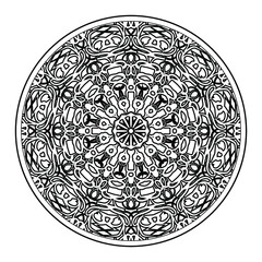 Vector round abstract circle. Mandala style. EPS 10